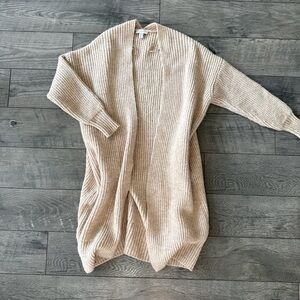 Topshop Cozy Open-Front Cardigan